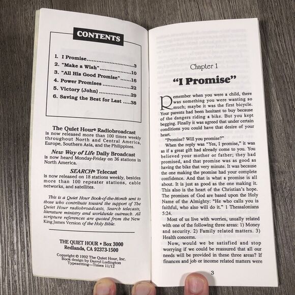 bill tucker the quiet hour pamphlet God’s Promises Are For You Booklet 1992 - Picture 3 of 4